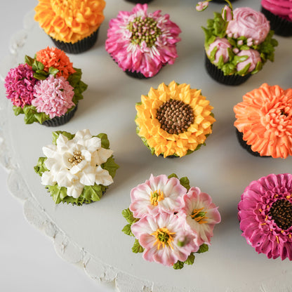 Çiçekli Cupcake Süsleme